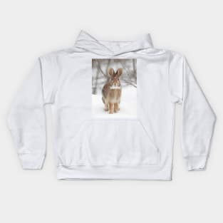 Eastern Cottontail Rabbit Kids Hoodie